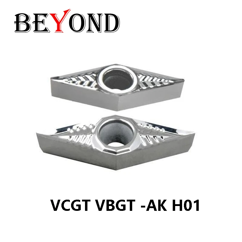 

BEYOND VBGT VCGT 110302 110304 110308 160402 160404 160408 AK H01 Carbide Inserts for Aluminum Copper CNC Turning Tools Cutter