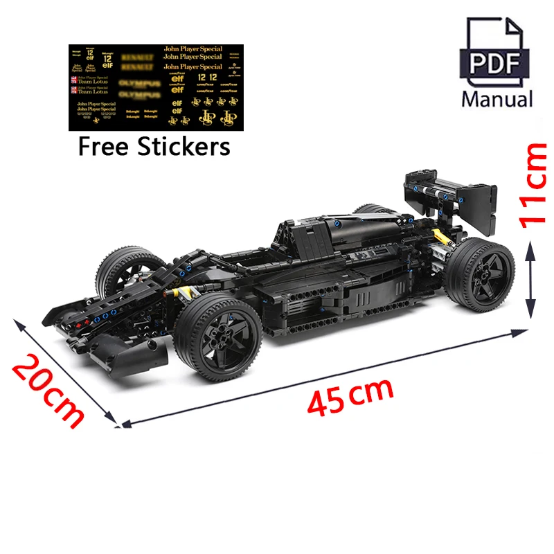 982Pcs Technical John Player Special F1 Racing Sports Car