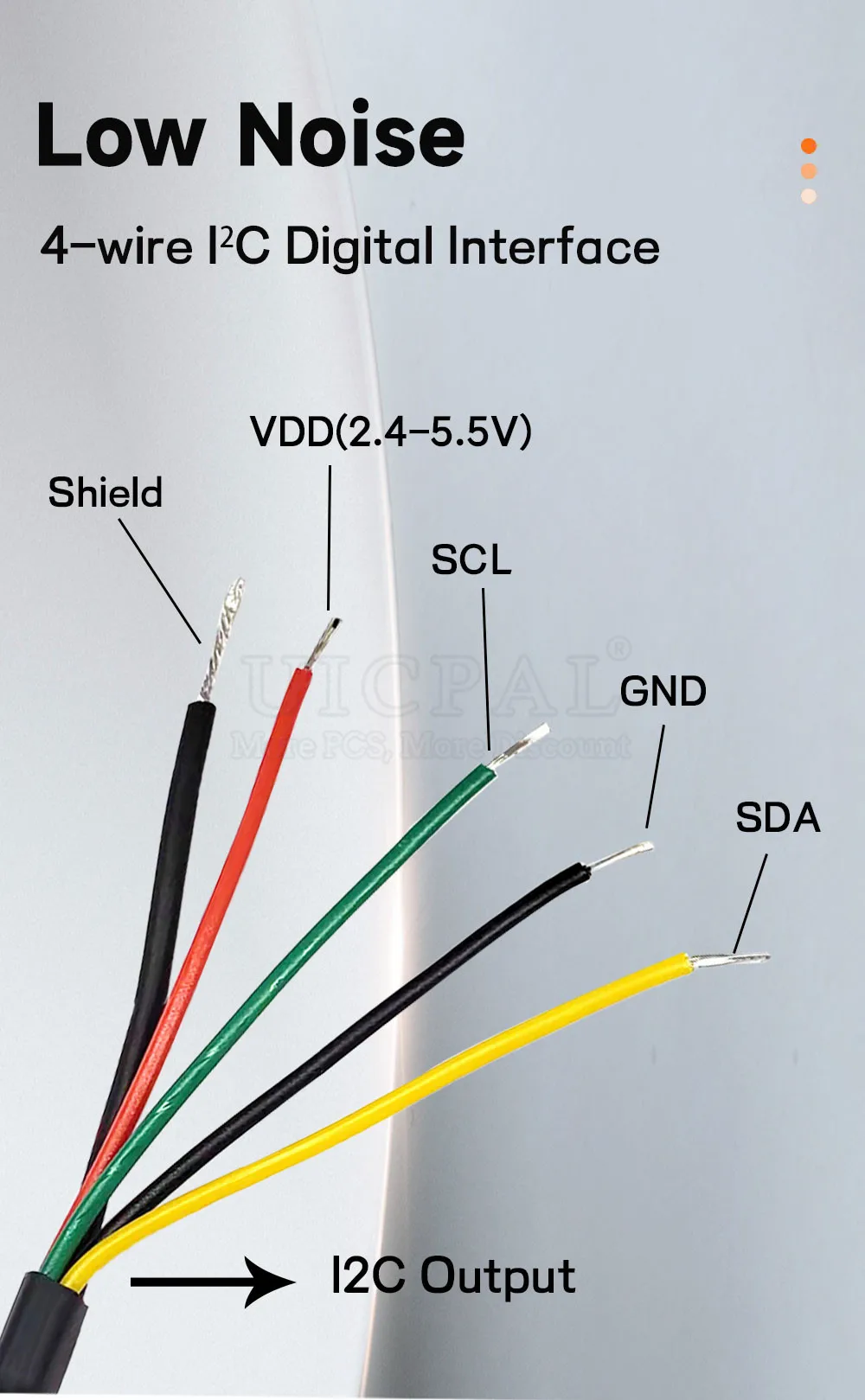5M Digital Temperature Sensor Probe Module SHT20 SHT21 SHT30 SHT31 SHT40 Humidity Sensor Cable Shield I2C Interface Waterproof – Detail 5