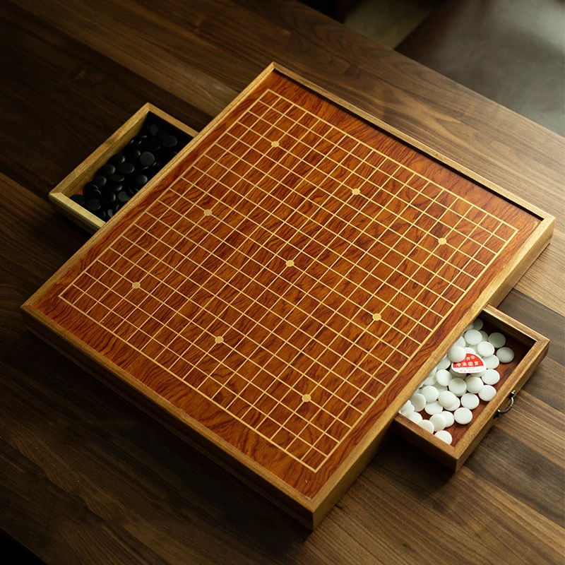 럭셔리 하이 퀄리티 Go Chess 휴대용 보드 게임, 어린이 Go Chess Weiqi 우드 보드 Scacchiera 체스 세트, Gobang
