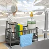Cisily Sponge Holder for Kitchen Sink, Sink Caddy with High Brush Holder, Kitchen Sink Organizer Countertop Rustproof 304 Stainl 1