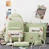 Backpack Women's Korean Fashion Checker Primary Junior High School 4