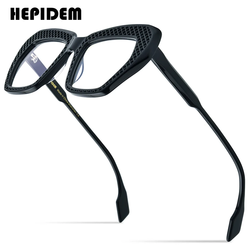 

HEPIDEM Hollow Acetate Optical Glasses Women Designer Cat Eye Optical Eyeglasses Ladies Spectacle Eyewear 9264