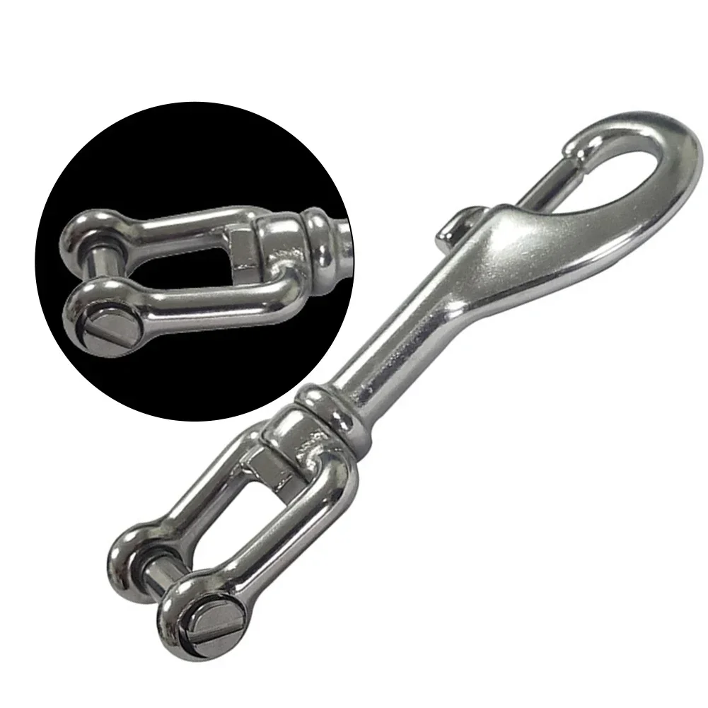 Spring Snap Hook Marine 316 Stainless Steel Swivel Shackle Eye Bolt Scuba Diving Clip Heavy Duty