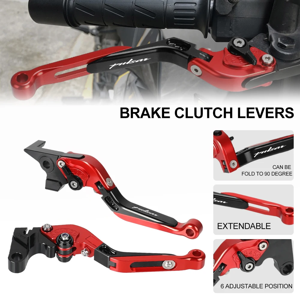 

Motorcycle CNC Handbrake Adjustable Folding Extendable Brake Clutch Levers FOR Bajaj Pulsar 200NS ALL YEARS 2021 2020 2019 2018
