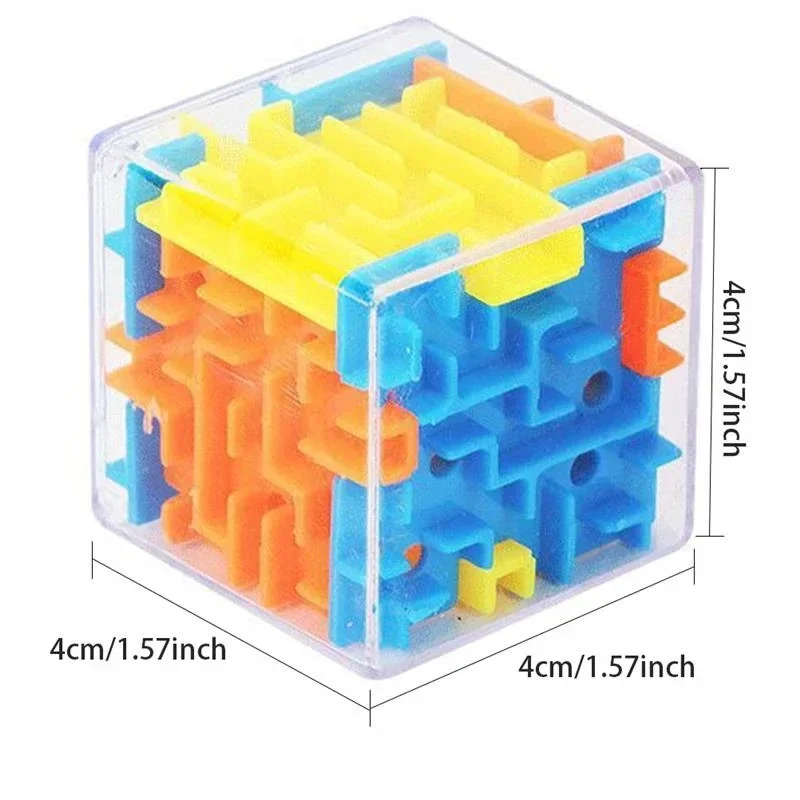 Magic Puzzle Cube 3D Maze Magic Cube Six-sided Transparent Puzzle Speed Cube Rolling Ball Magic Cubes Maze Toys For Children Stress Reliever Toys