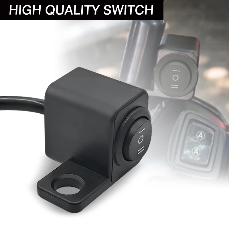 Left 3-way motorcycle switch Side Mirror Mount Heavy Duty Universal