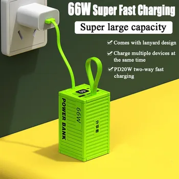 100000mAh PowerBank 20W PD QC 3.0 Charger Powerbank Large Battery Capacity Power Station Fast Charging For iPhone Xiaomi Samsung 3