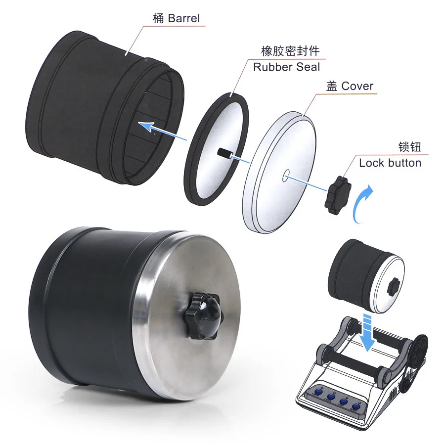 110/220V Rock Tumbler Kit DIY Electric Rock Tumbler Toy With Rough Gemstones Pol