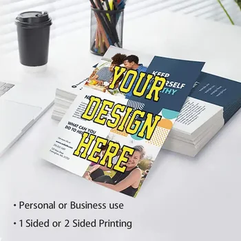 맞춤형 전단지 인쇄 서비스, 야외 광고 매뉴아 인쇄 포스터, A5, A6 사이즈, 100 개, 200 개