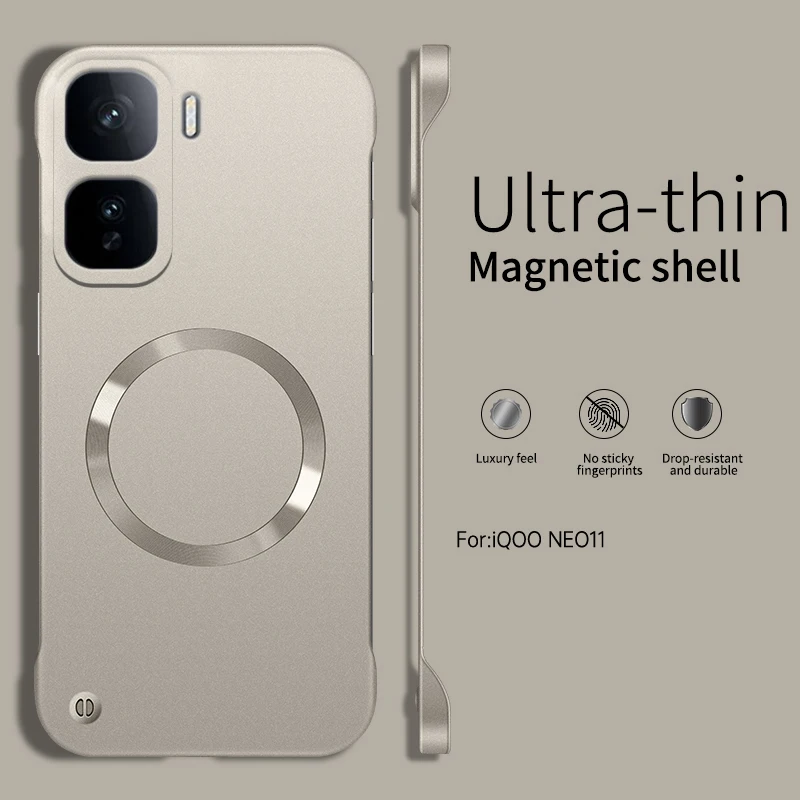 Ultra Thin Frameless Magnetic Hard Cover Case