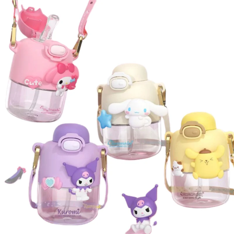 

Hello Kitty Sanrio Family Series Anime Peripherals Kuromi My melody Girls Cute Kawaii High Value Carry Straw Cups to School