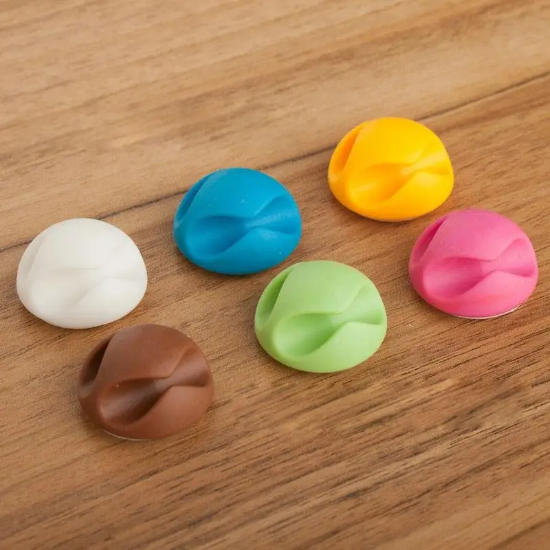 1/5/10Pcs Cable Drop Clips Desk Tidy Organizer Wire Cord Lead USB Charger Holder Tools