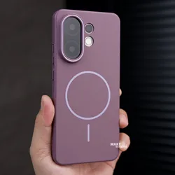Magnetic PC Skin - friendly Drop - proof Phone Back Cover Bumper for Vivo X200 FE (Purple)