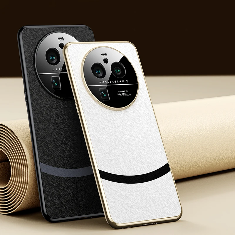 

Для OPPO Find X6 Pro Чехол Electroplated Обложка на заднюю панель из искусственной кожи для OPPO Find X6 защитный бампер для камеры чехол для телефона Coque