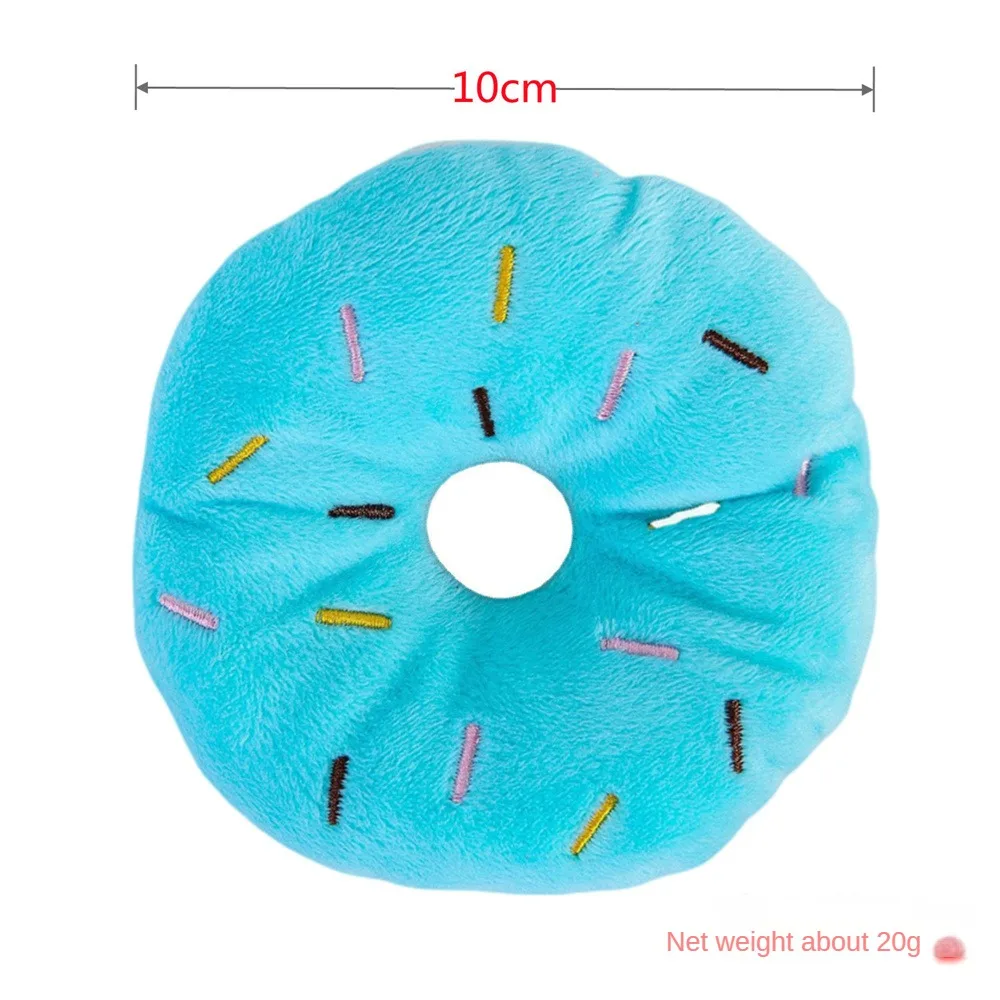 Dog Donuts Plush Pet Dog Toys For Dogs Chew Toy Christmas Puppy Squeaker Sound Toys Funny Puppy Small Medium Dog Interactive Toy 6