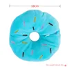 Dog Donuts Plush Pet Dog Toys For Dogs Chew Toy Christmas Puppy Squeaker Sound Toys Funny Puppy Small Medium Dog Interactive Toy 6
