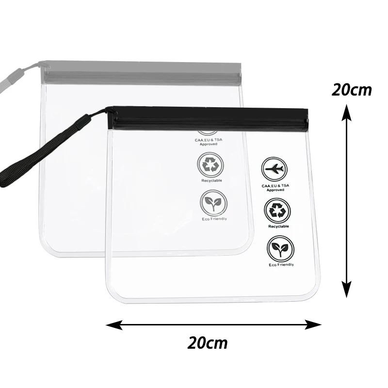 1pcs Luggage Transparent Travel Use Leakproof Flight Make Up Waterproof For Women Reusable Airport Security Toiletry Bag