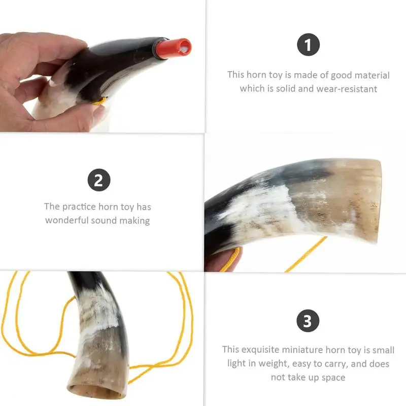 Bull Horn Trumpet Portable Horn Toy For Children Outdoor Playset With Wonderful Sound Effect For Children Wind Instrument
