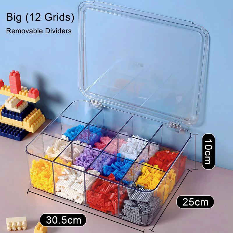 LEGO Caja de almacenamiento negra ladrillo 4, 9.843 x 9.843 x 7.087 in