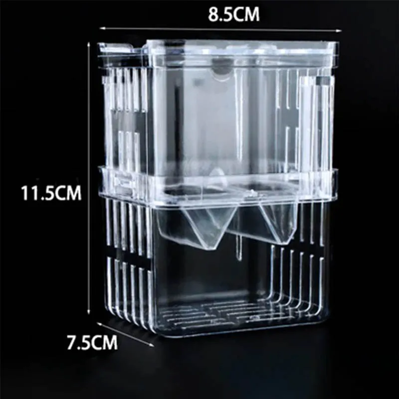 Aquarium Breeder Box Breeding Incubator Small Fish Hatchery Acrylic Divider for Shrimp Clownfish Aggressive Fish Injured fish breeding box