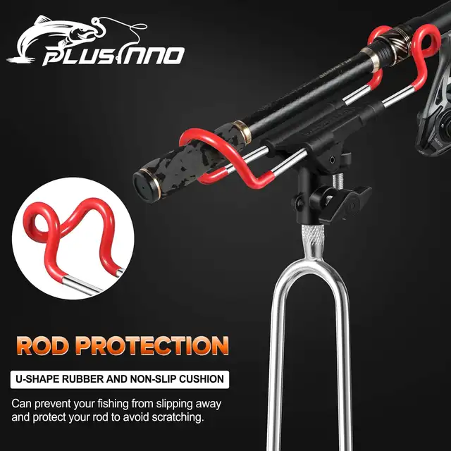 PLUSINNO Bank Fishing Rod Holder Support Frame Freshwater Bank