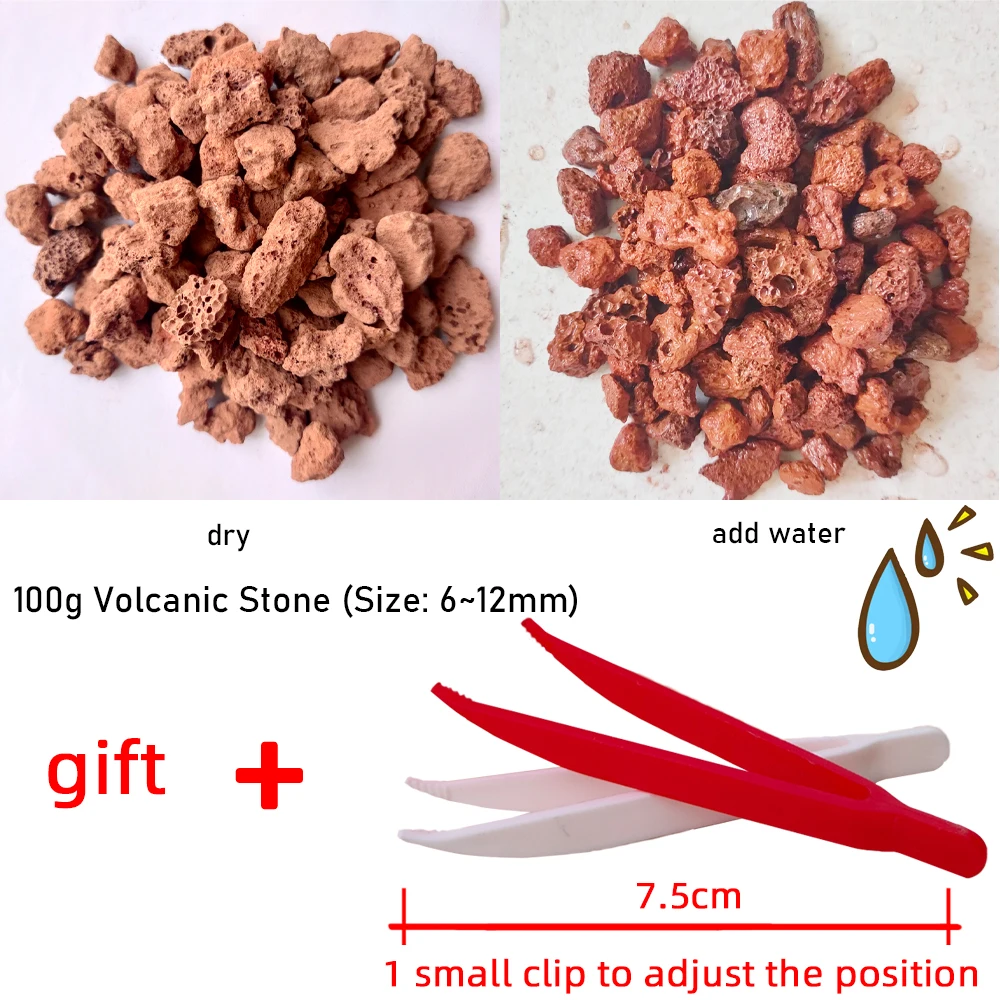 100g 6-12mm Volcanic Stone Gardening Plant Bonsai Decoration Materials Place The Bottom Of The Pot garden decoration decorative stones