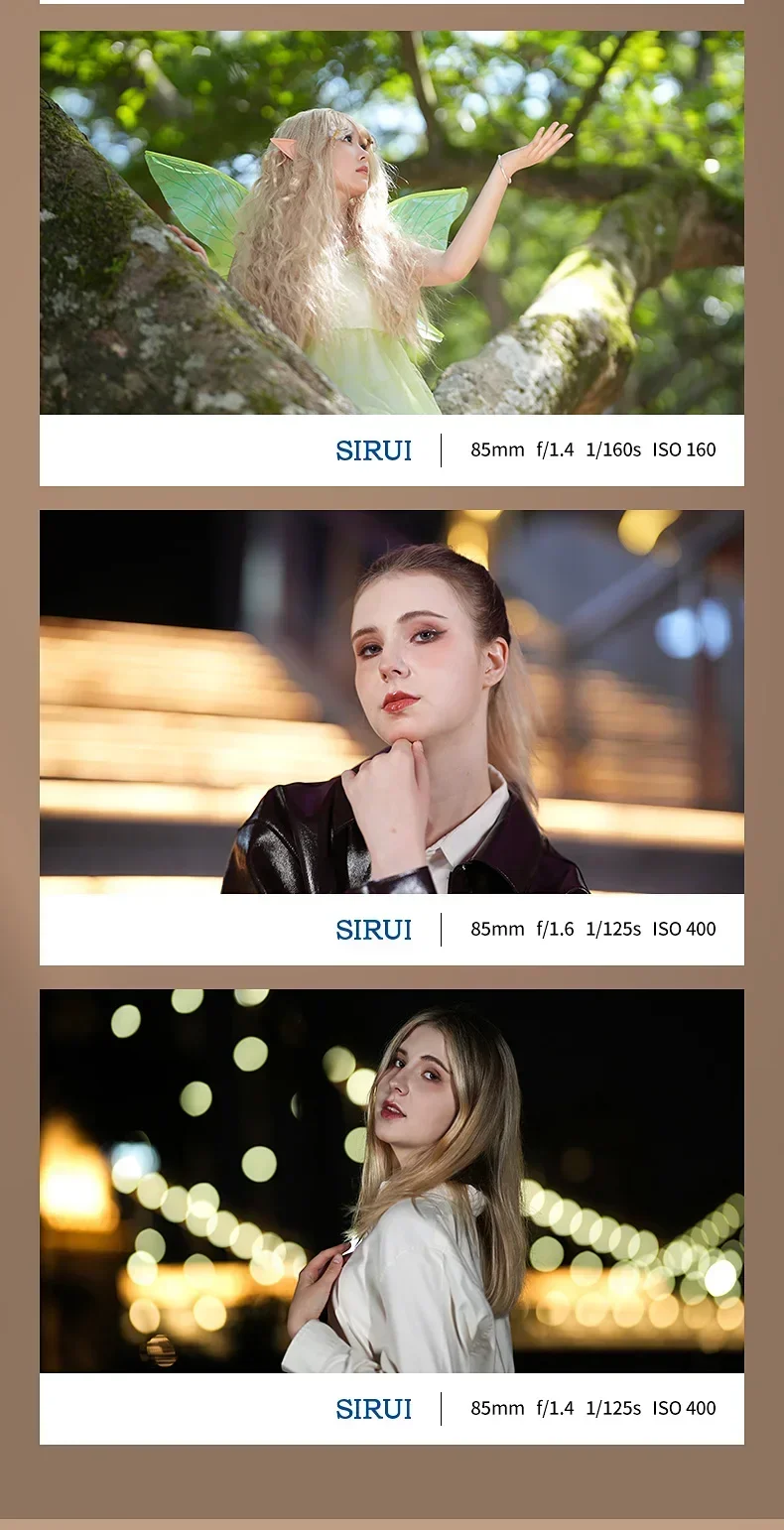 SIRUI Aurora 35mm 85mm F1.4 Auto Focus Camera Lens Telephoto Prime Portrait Lens
