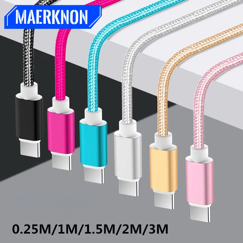 

2.4A Micro USB Type C Cable Fast Charge Wire Cord For Samsung S10 S20 Xiaomi mi 11 Mobile Phone 0.25M/1M/2M/3M USB Charger Cable
