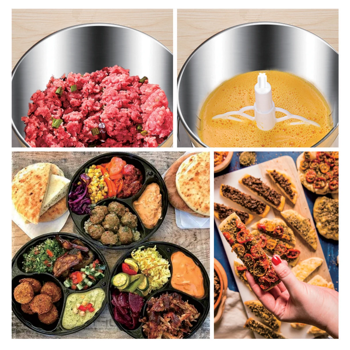 "Sonifer Food Chopper SF-8115 .1.8L high quality stainless steel container .New S blade chopping design 4