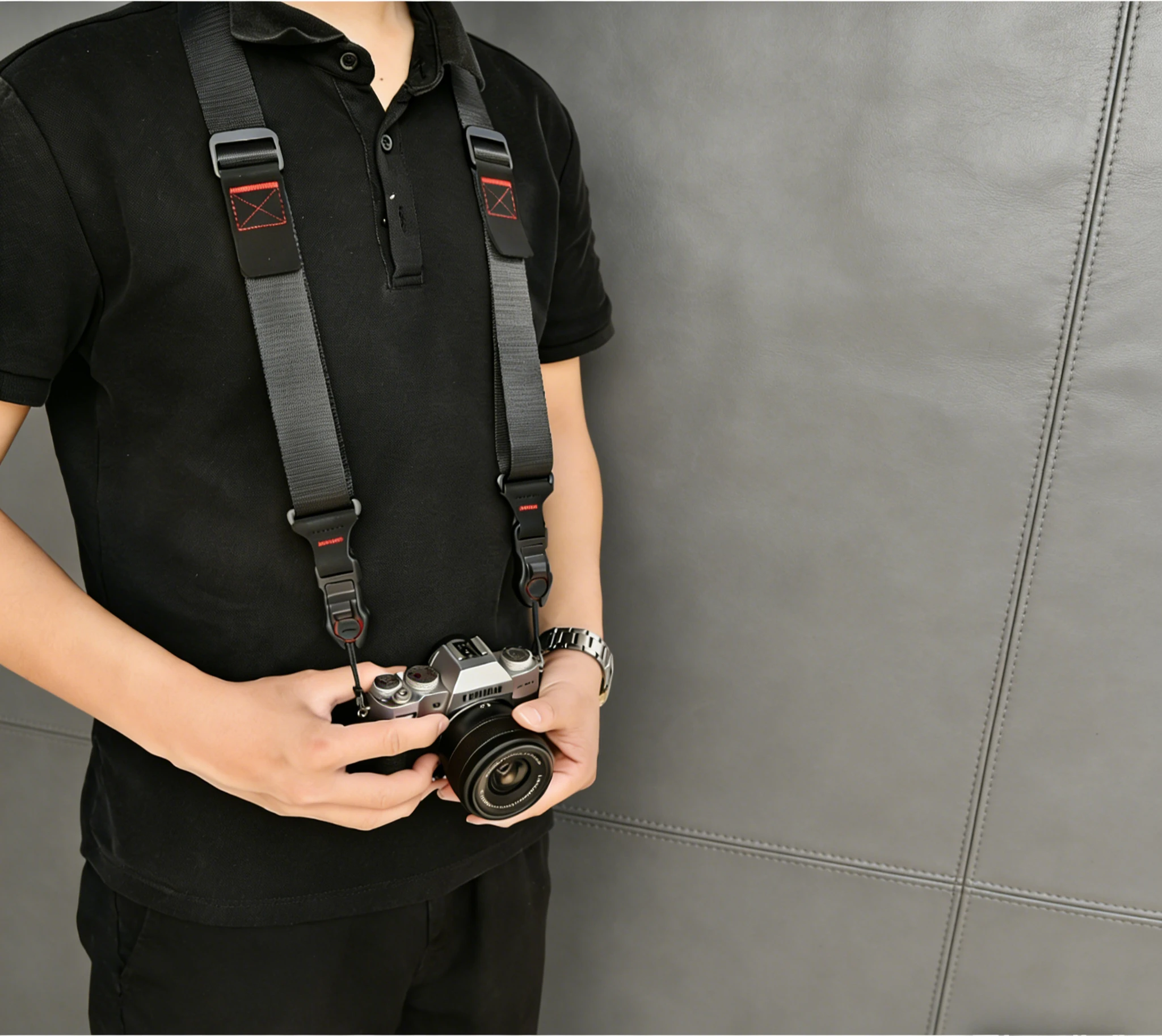 Nikon Canon Fuji XT10 X100 X100T XE4 XE3 Pentax Leica Olympus PD 호환 카메라 퀵 릴리스 스트랩에 적합
