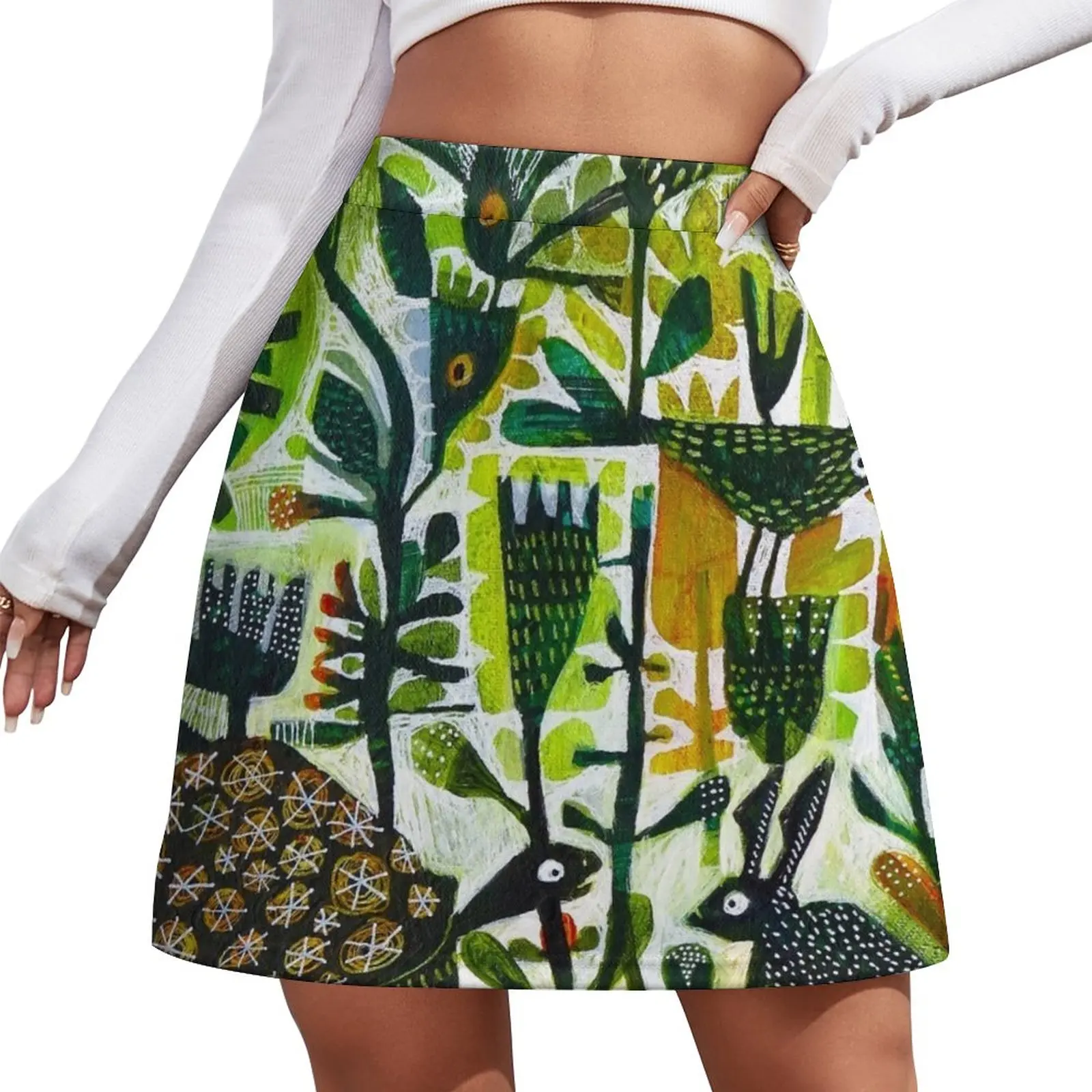 The hare and the tortoise Mini Skirt girls skirt Summer women's clothing micro mini skirt extreme