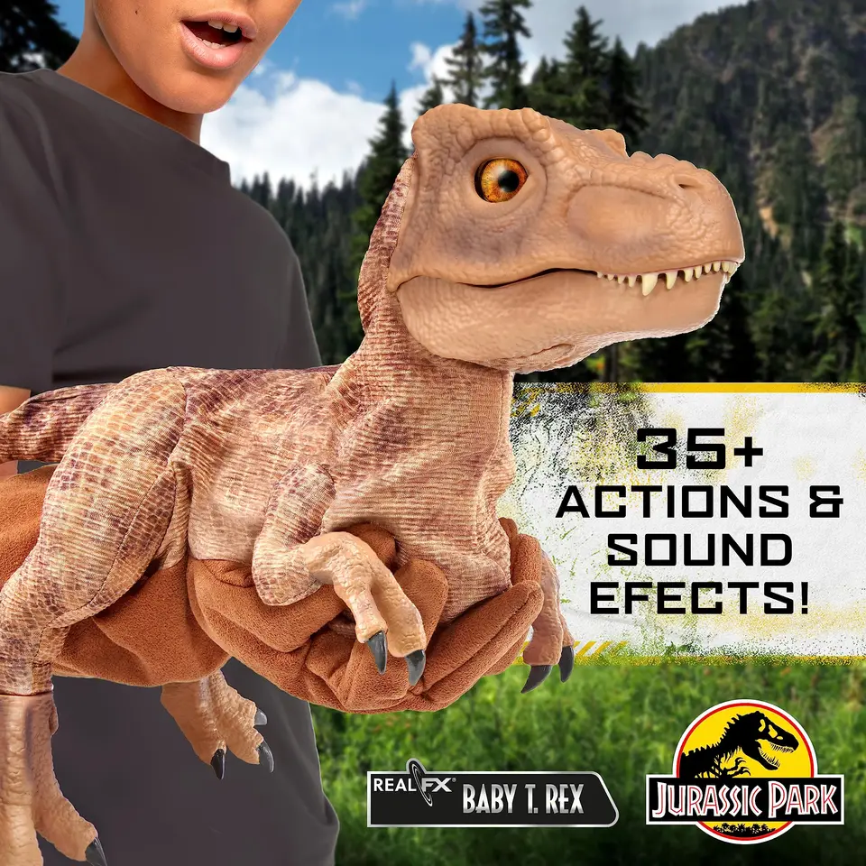 ジュラシックワールド-本物のfx恐竜のおもちゃ、ベビーブルー、リアル
