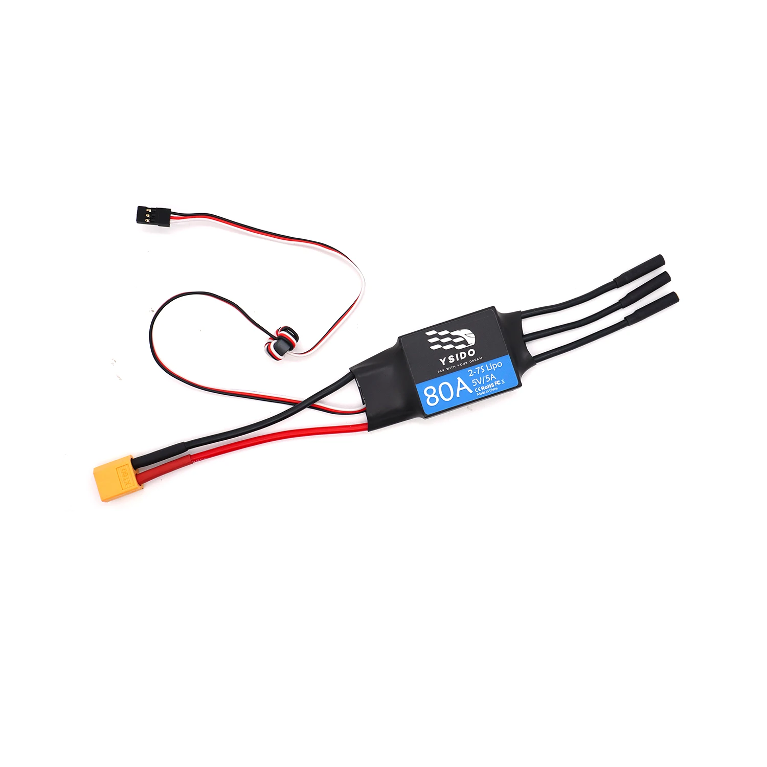 RC 고정익 ESC 80A 50A 40A 30A 10A ESC 속도 컨트롤러 2-7S 5V/5A BEC 포함, 원격 제어 FPV 쿼드콥터 비행기 헬리콥터용