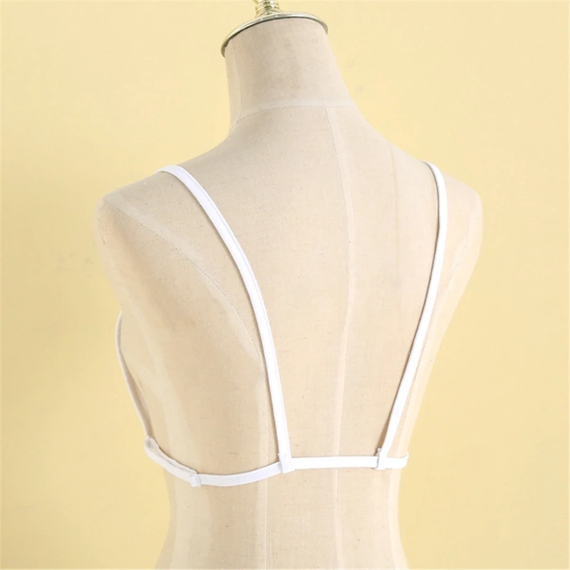 Lace Camisole Tops Cotton Mock Camisole Wrapped Chest Overlay Modesty Panel Vest Cleavage Cover X4YC