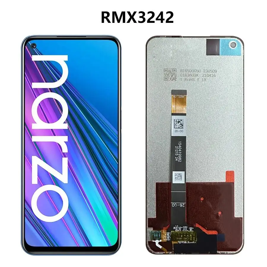 6.5" Screen For Realme Narzo 30 5G RMX3242 LCD Display with frame Touch Screen Digitizer Assembly For Realme Narzo 30 5G LCD