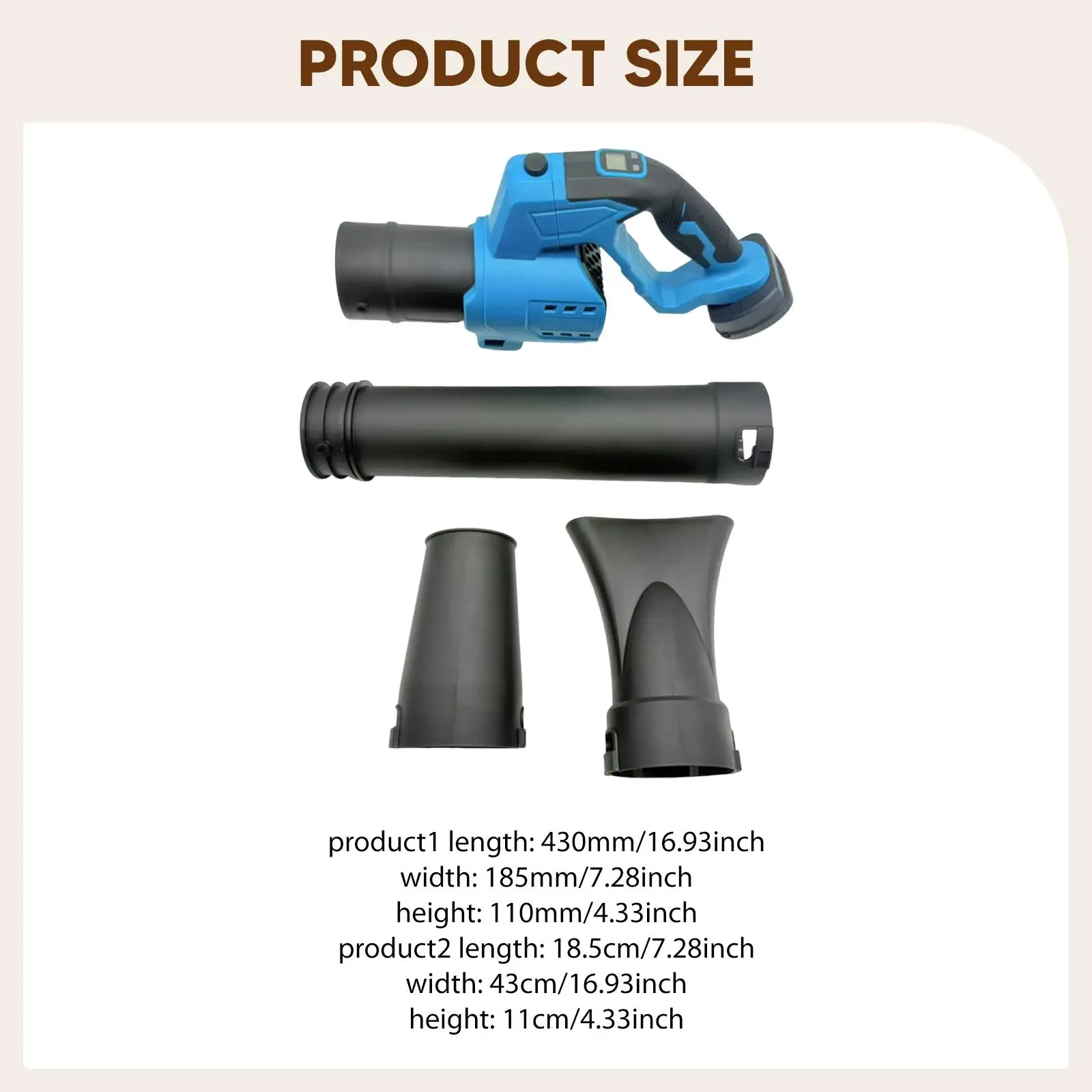 Cordless Leaf Blower 6 Speed Adjustable Multipurpose for Patio Garden House