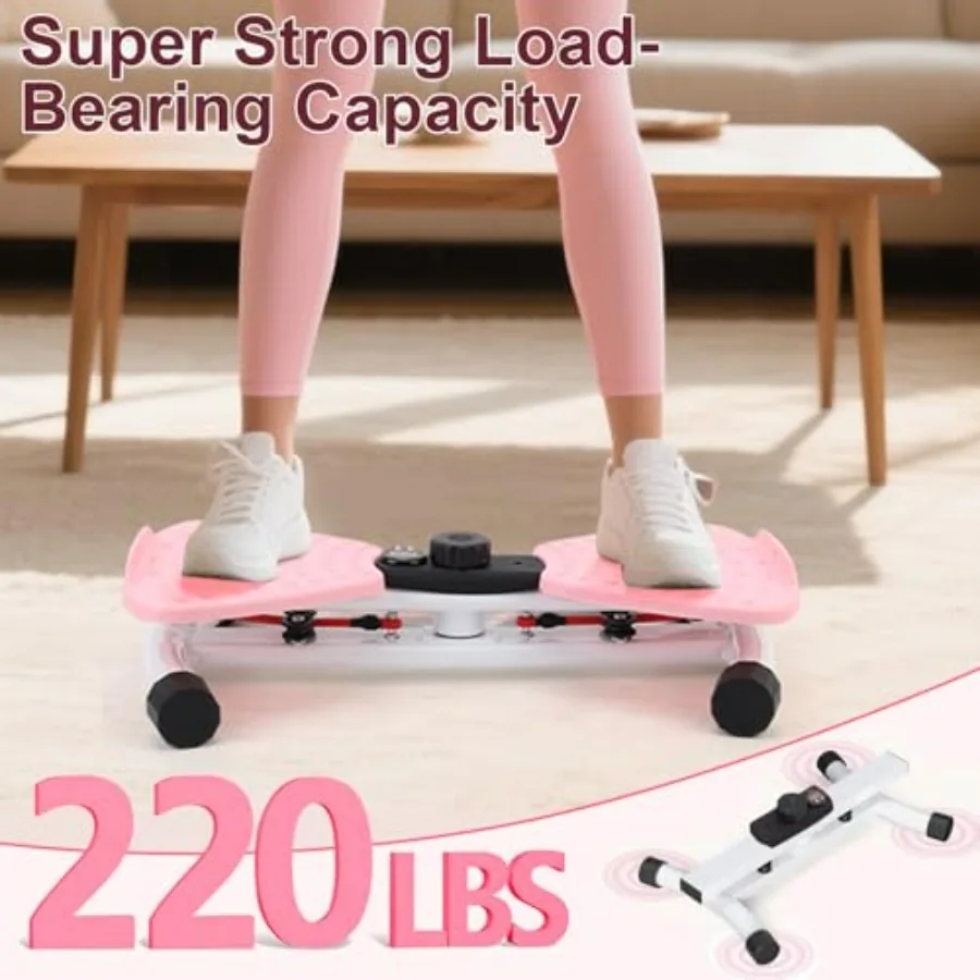 Waist Board, Noiseless Waist Machine, Adjustable Exercise Twist Board, Waist Sculptor Twist with Digital Display, 220.5 Lbs Load