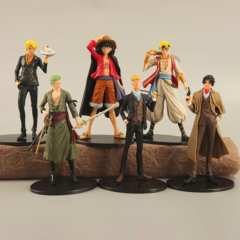 

Cartoon Characters 6 Nautical King Hand Animation Cartoon Luffy Solon Sanji Saab Asmargo Doll Toy Decoration