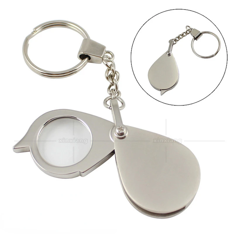 15XFoldableMagnifierWithKeychainJewelryLoupeHandheldReading