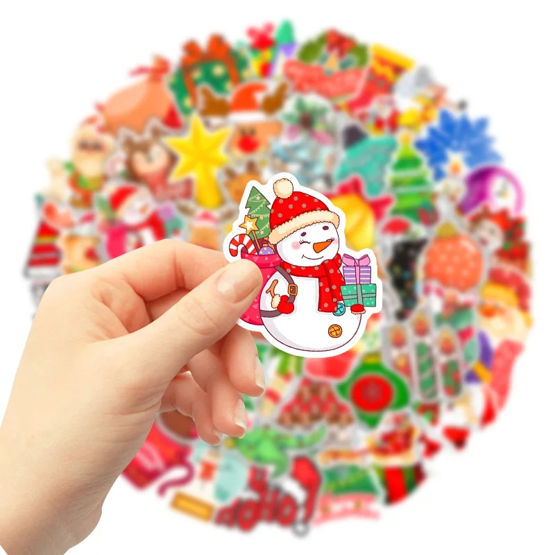 50PCS Christmas New Anime Paper Graffiti Sticker Waterproof Sticker Skateboard Sticker 3