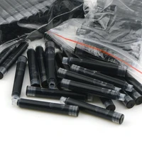 50pcs Black Universal Fountain Pen Metal Ink Pens Frosted Black 2.6mm Converter Filler Business Office School Supplies Writing 1
