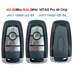 4 Button 433.92 /434.2MHz Smart  Key Fob For Ford Raptor MK5 Taurus 2023 HITAG Pro 49 Chip HS7T-15K601-ED /EF HS7T-15K601-DD /DE