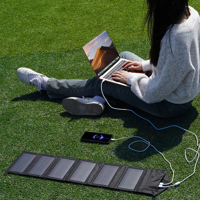 Monocrystalline Solar Charging Panel Voltage Regulator Outdoor Power Portable Folding 6