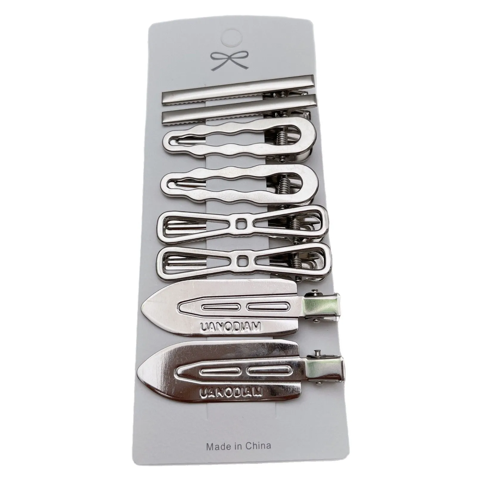 Trendy Metal Silver Hair Clips Set - Spice Girl Bangs Side Hairpins for Broken Hair, One-Word Clip Celebrity Hair Accessories