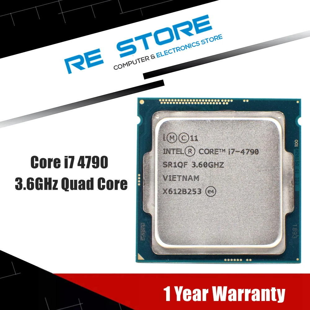 achterstalligheid Een nacht preambule Used Intel Core i7 4790 3.6GHz Quad Core 8M 5GT/s CPU Processor SR1QF LGA  1150