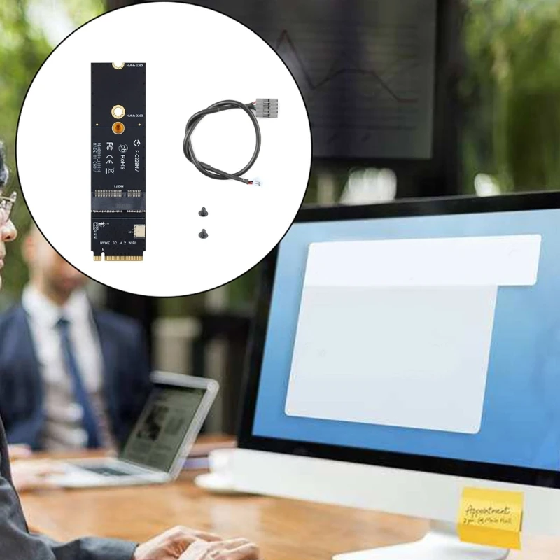 NVME to WIFI Adapter Card Supports A+E Key and Ekey NGFF PCIE Wireless NetworkCard - 2