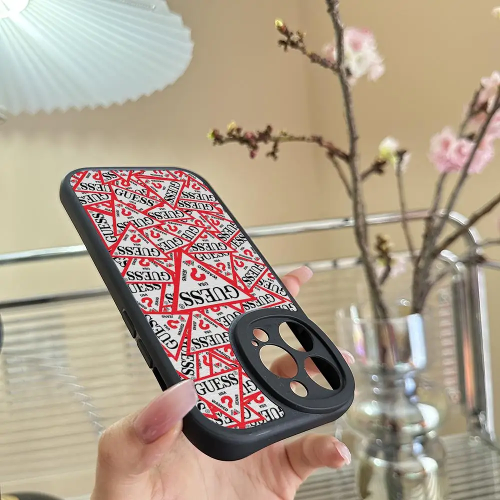 thumbnail image 1 of Funda de teléfono Love G-Guess What para iPhone 16, 15, 14, 13, 12 Pro Max, 11 Mini, X, Xr, Xs, 7, 8 Puls, funda de silicona de piel de cordero, 1 of 5