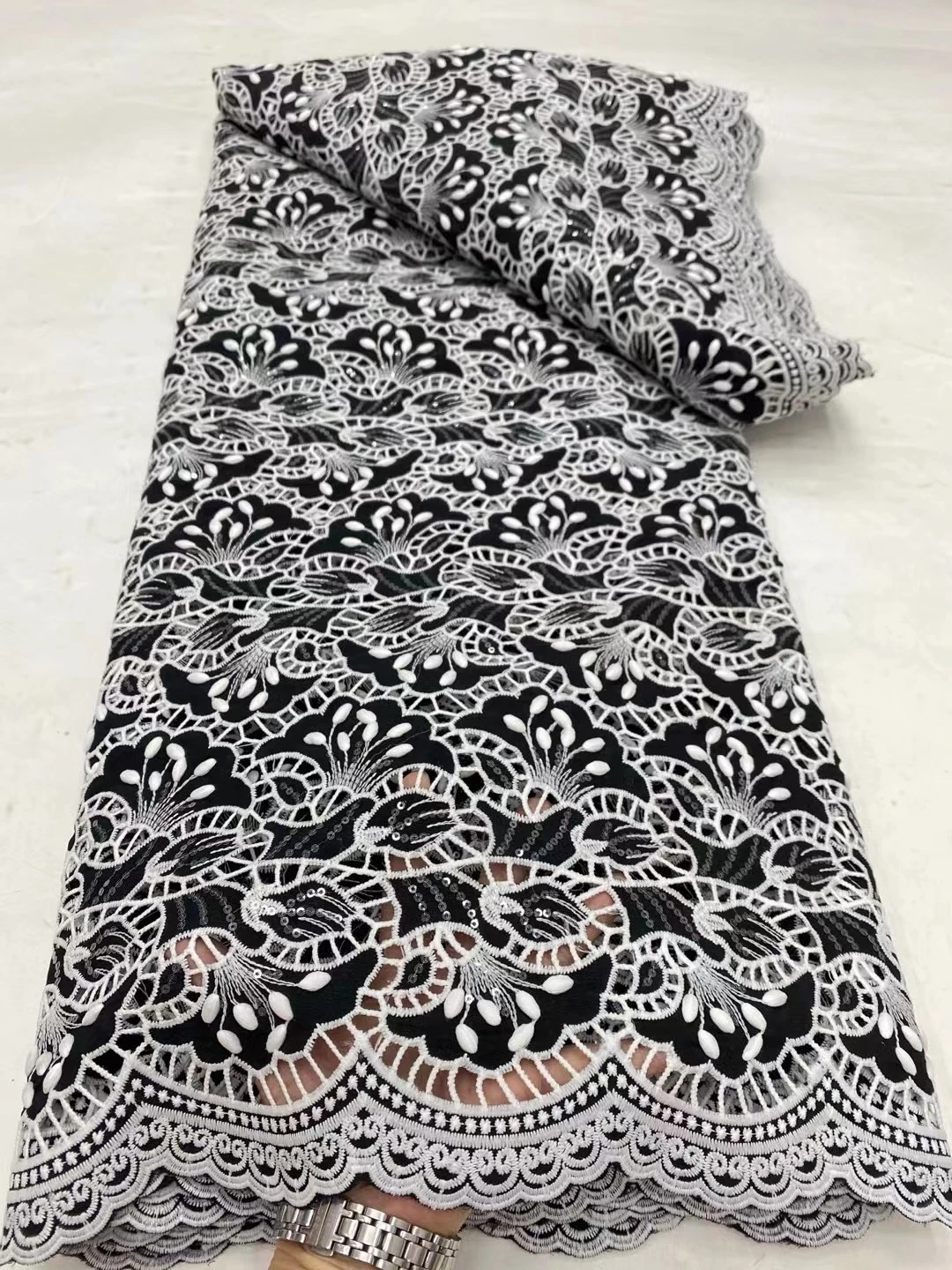 

Шнур из гипюра, кружевная ткань 2024, высокое качество, чистый цвет, африканский гипюр, шнур для шитья, Роскошные вечерние платья