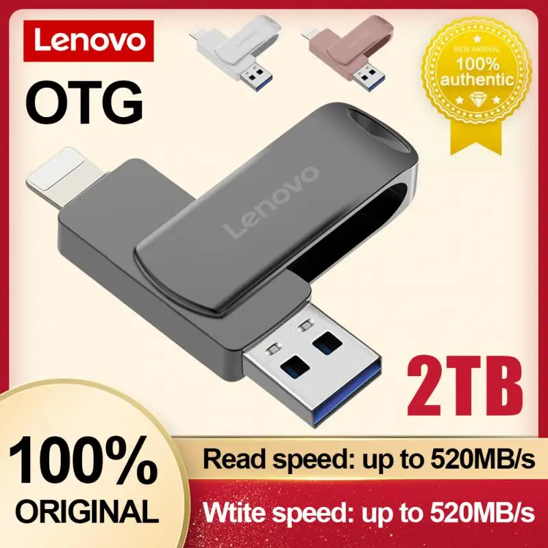 

Флэш-накопитель Lenovo с интерфейсом Lightning, Usb 3,0 на 1 ТБ, с интерфейсом Usb, высокоскоростной Флэш-накопитель для Iphone, Ipad